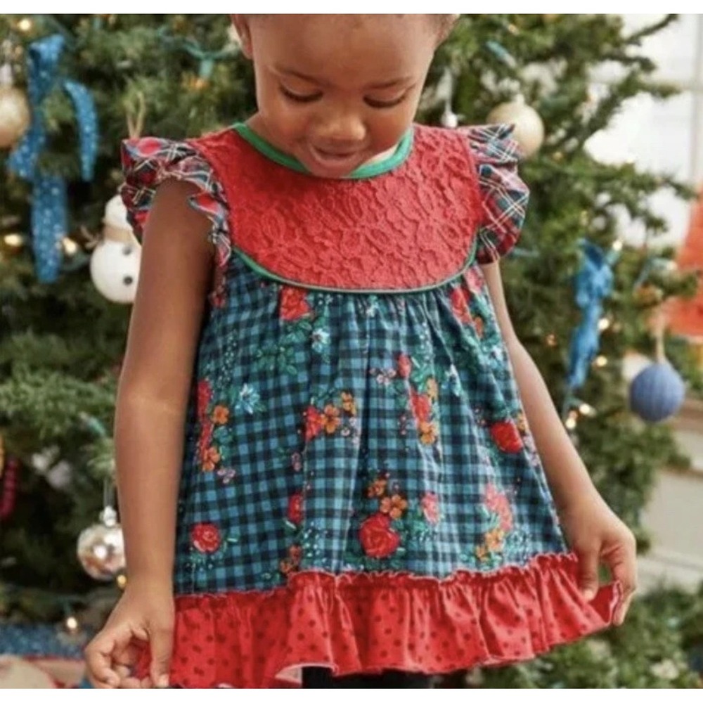Matilda Jane Boughs of Holly Tunic Girls size 10 Choose your own path